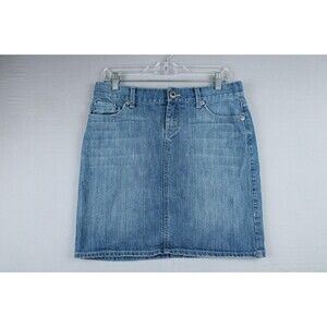 New York & Company Jeans Blue Denim Skirt Size 6 Mini Knee Length Casual Wear